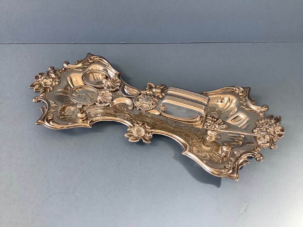 Georgian Old Sheffield Plate Candle Snuffers and Tray View II