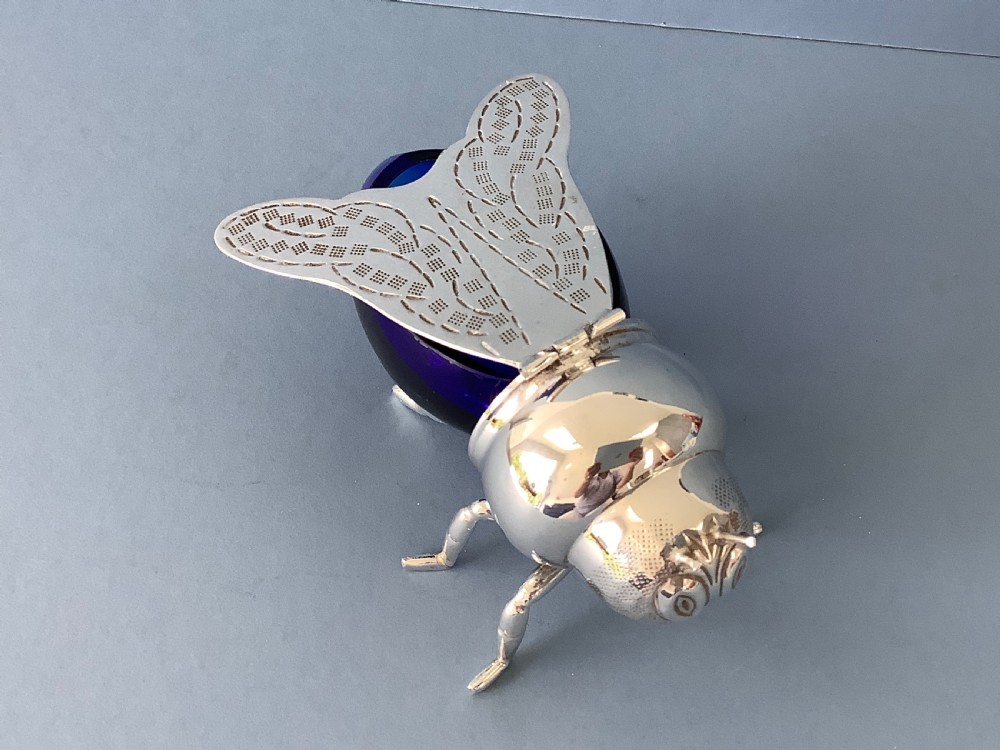 Silver Plated Novelty Bee Honey Pot View III