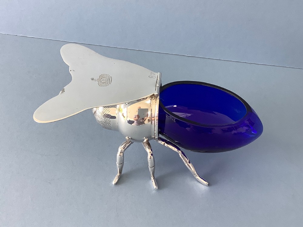 Silver Plated Novelty Bee Honey Pot View IV