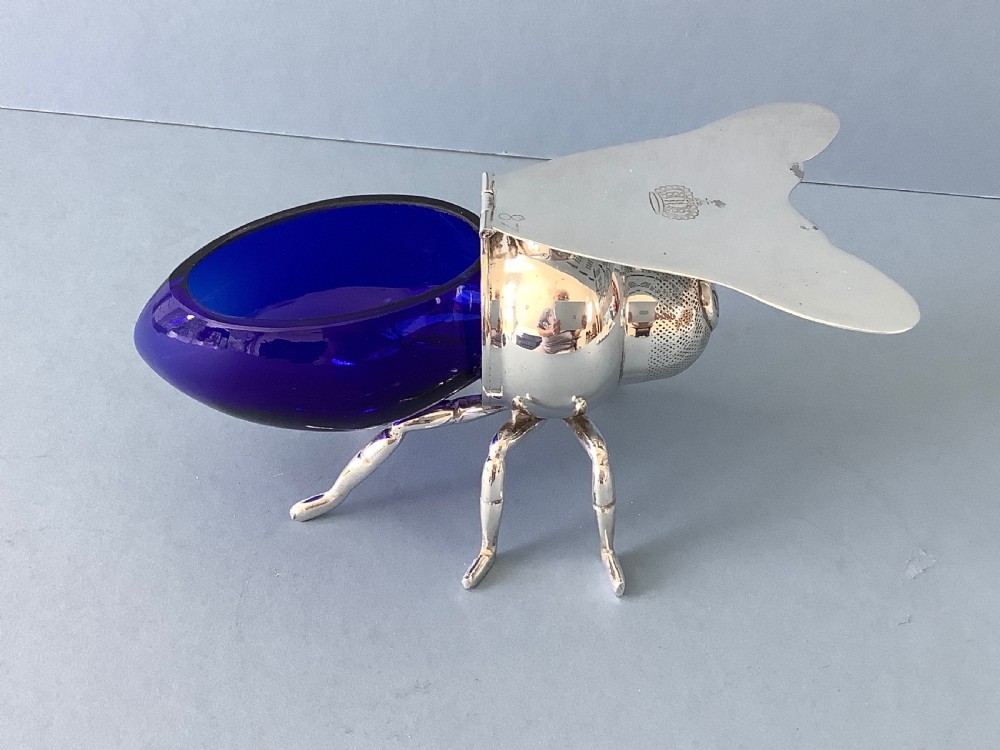 Silver Plated Novelty Bee Honey Pot View V