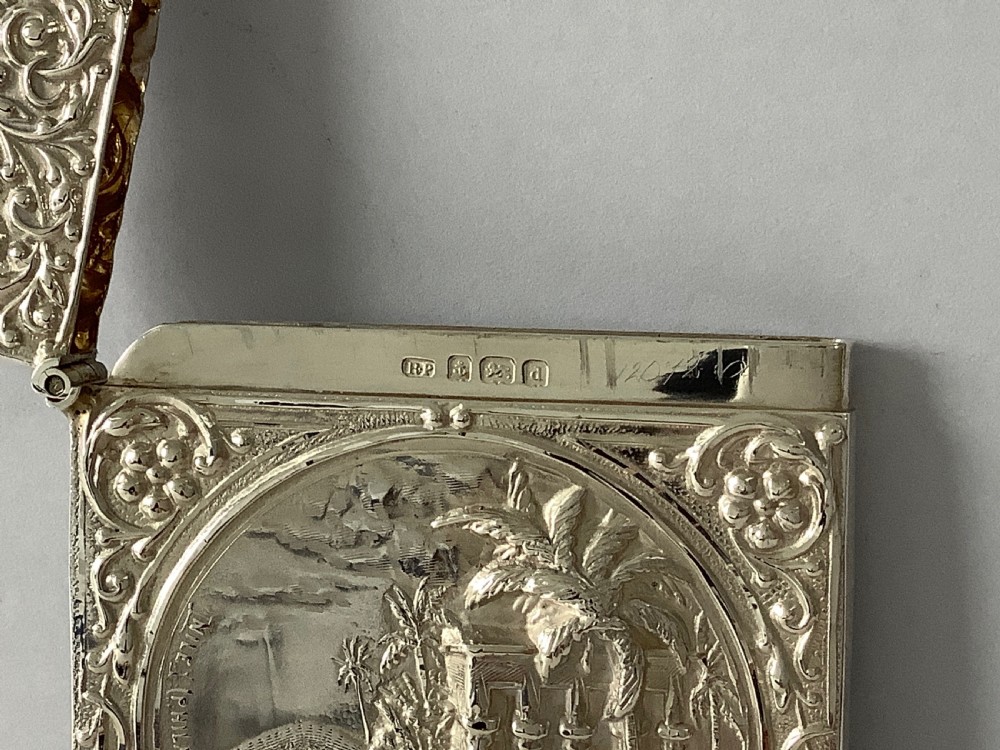 Antique Edwardian Silver Castle Top Card Case View III