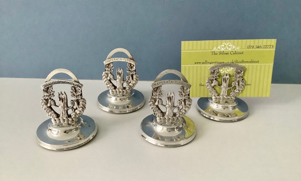 Solid Silver Menu Holders