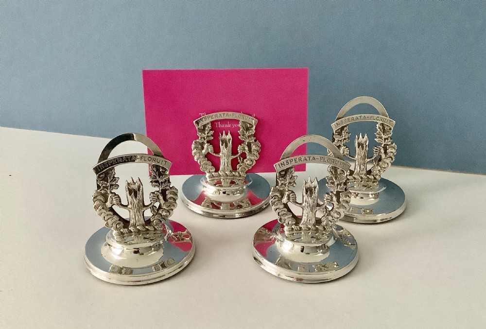 Solid Silver Menu Holders View III