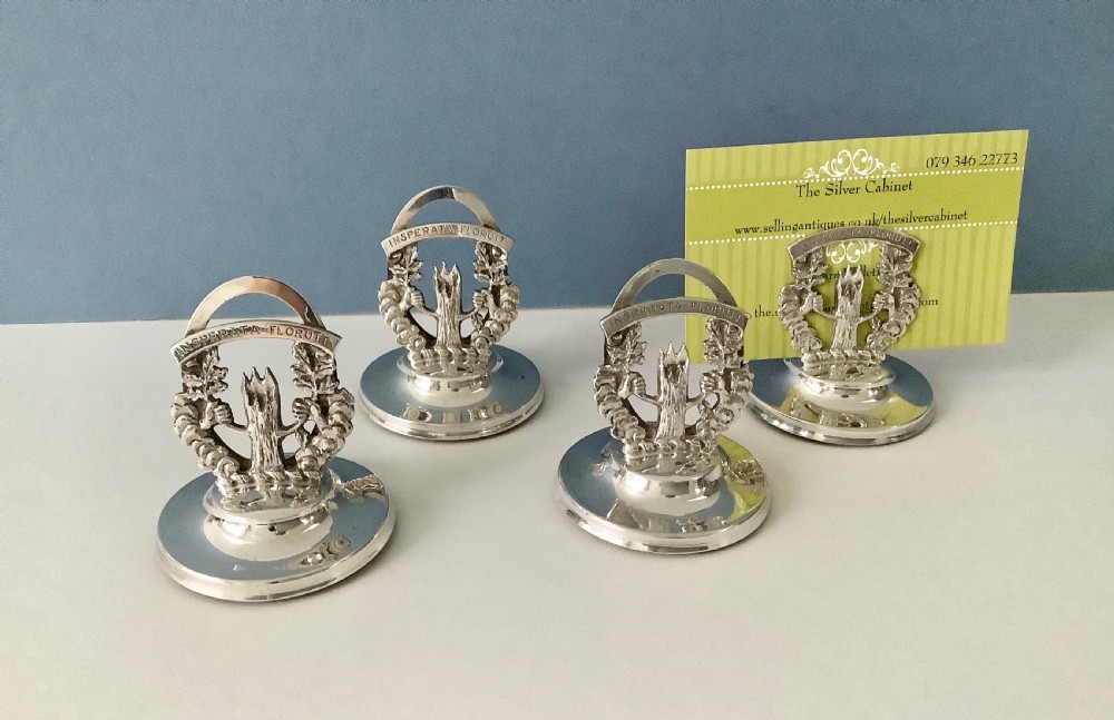 Solid Silver Menu Holders View VIII