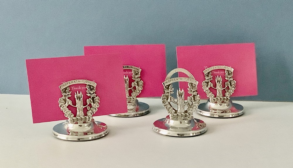 Solid Silver Menu Holders View IX