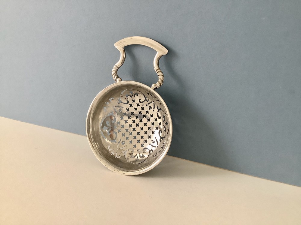 Antique George II Silver Lemon Strainer