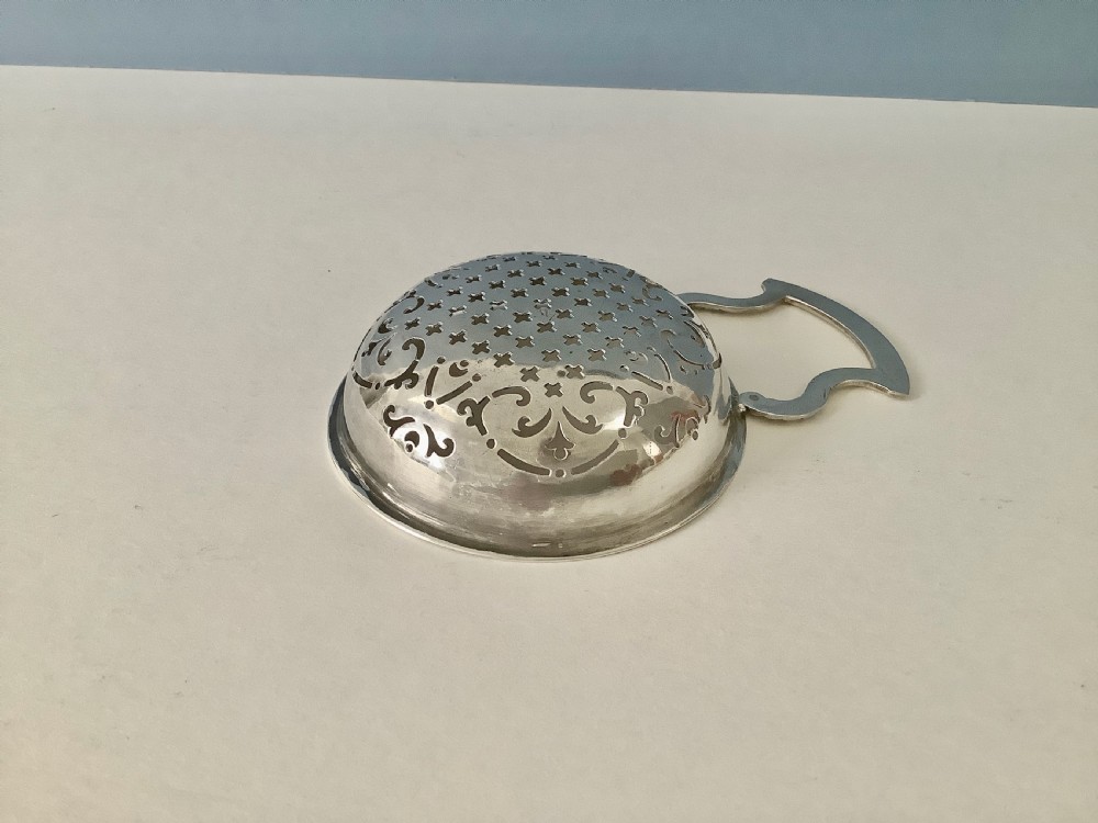 Antique George II Silver Lemon Strainer View III