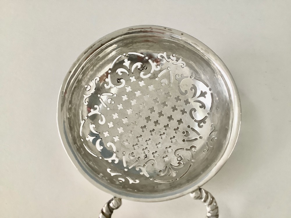 Antique George II Silver Lemon Strainer View IV