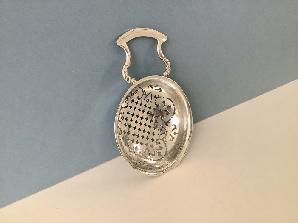 Antique George II Silver Lemon Strainer View VII