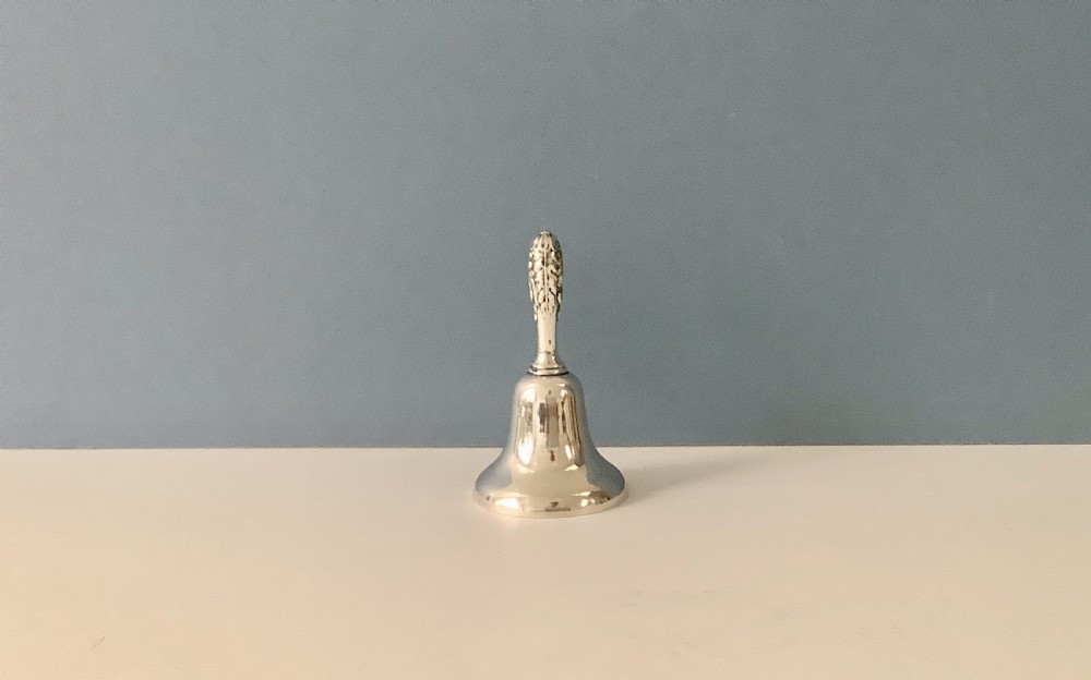 Antique Victorian Solid Silver Table Bell View VI