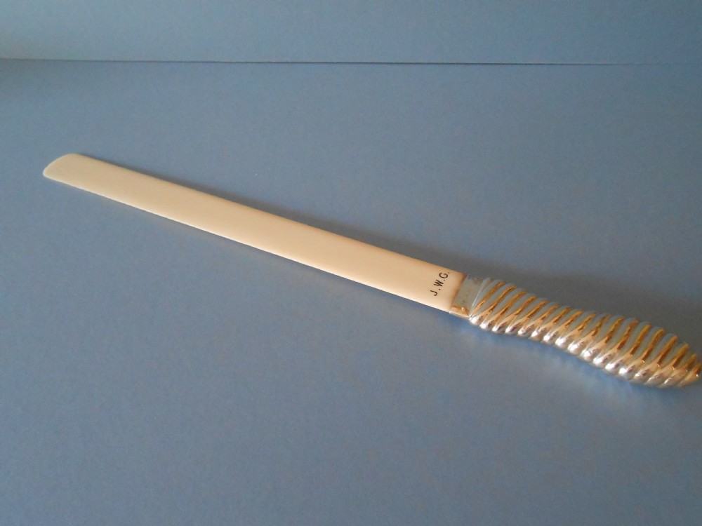Antique Edwardian Silver Handled Page Turner View II