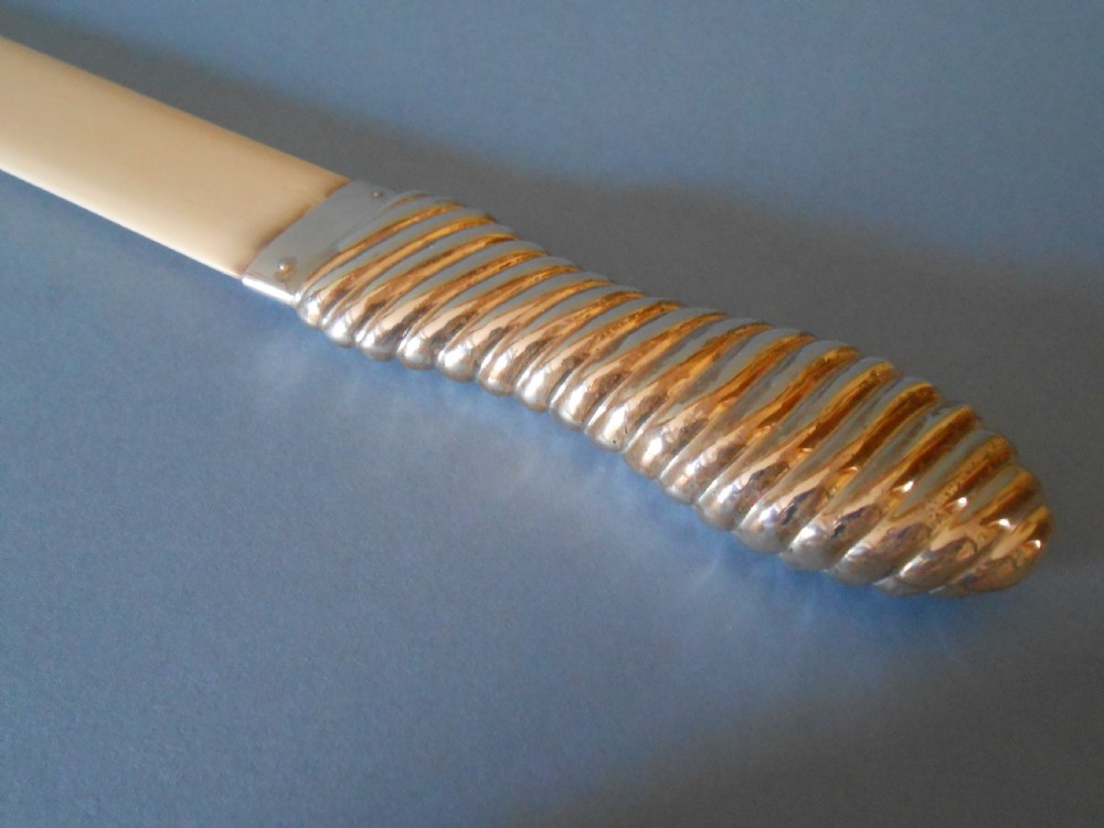 Antique Edwardian Silver Handled Page Turner View V