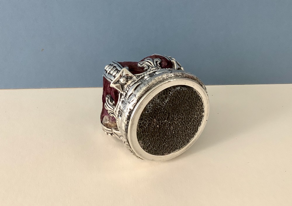 Antique Victorian Solid Silver Pin Cushion - Crown View VI