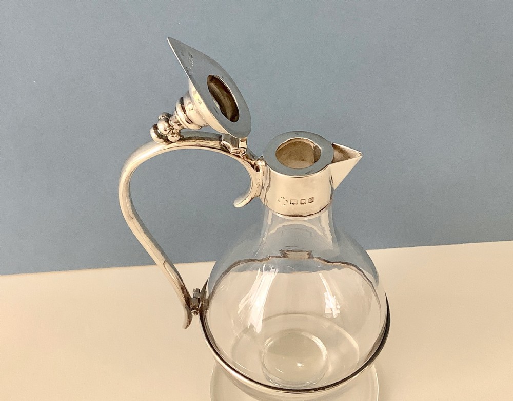 Pair of Antique Silver Mounted Claret Wine Jugs View III