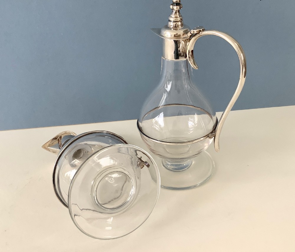 Pair of Antique Silver Mounted Claret Wine Jugs View VII
