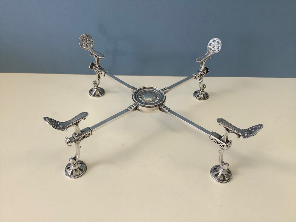 Antique Georgian Silver Dish Cross View II