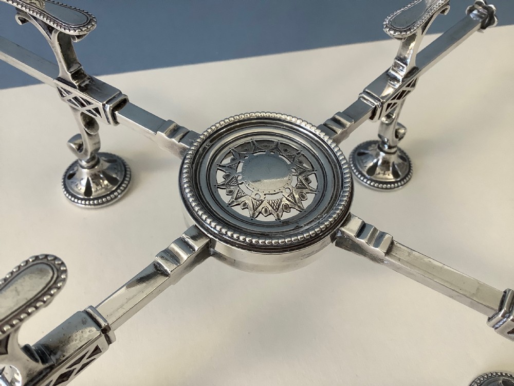 Antique Georgian Silver Dish Cross View V
