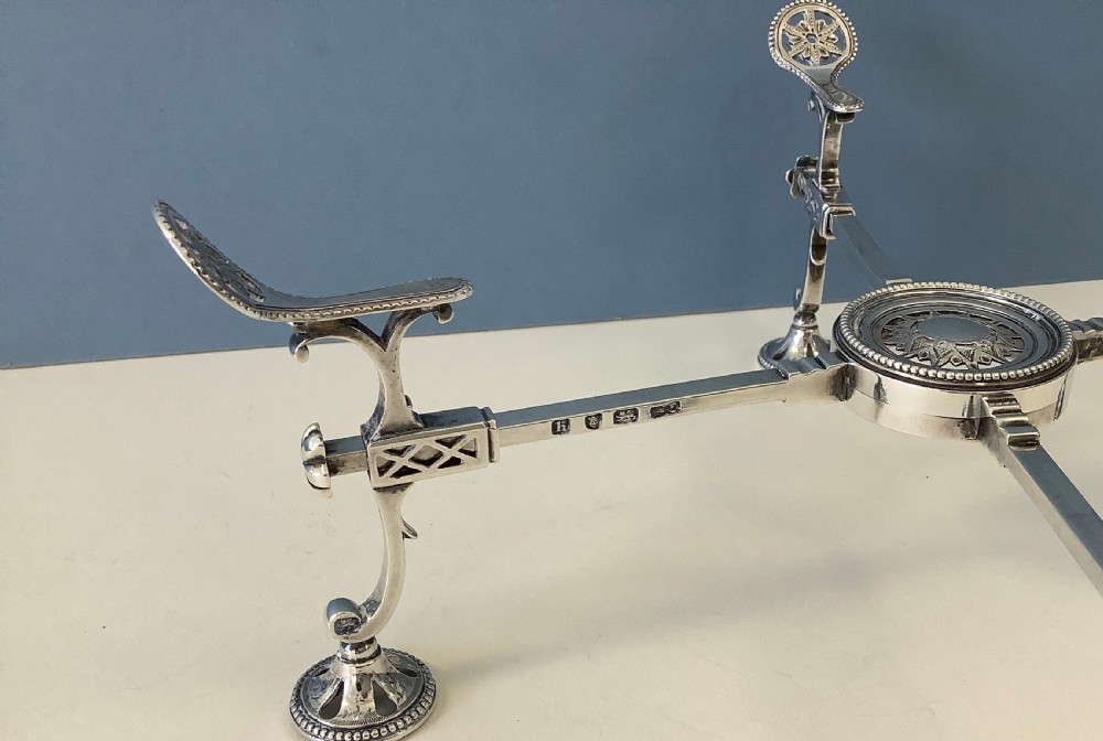 Antique Georgian Silver Dish Cross View VIII