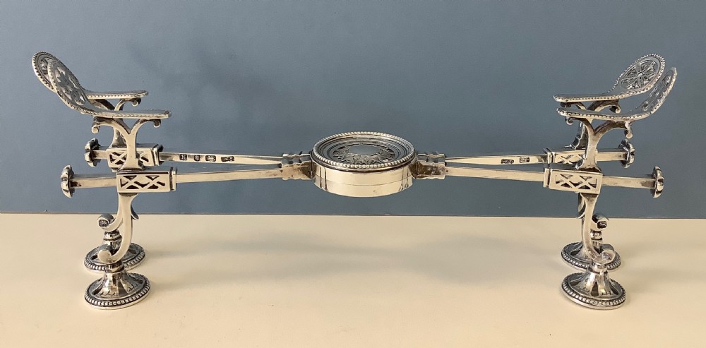 Antique Georgian Silver Dish Cross View X
