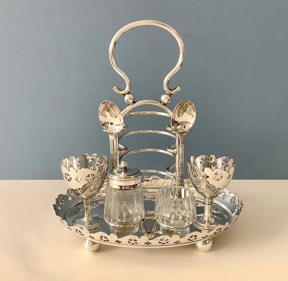 Antique Victorian Silver Egg Cruet View II