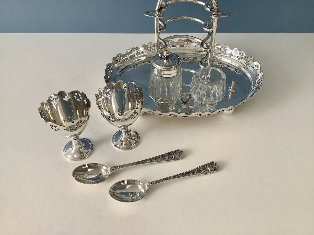 Antique Victorian Silver Egg Cruet View IV