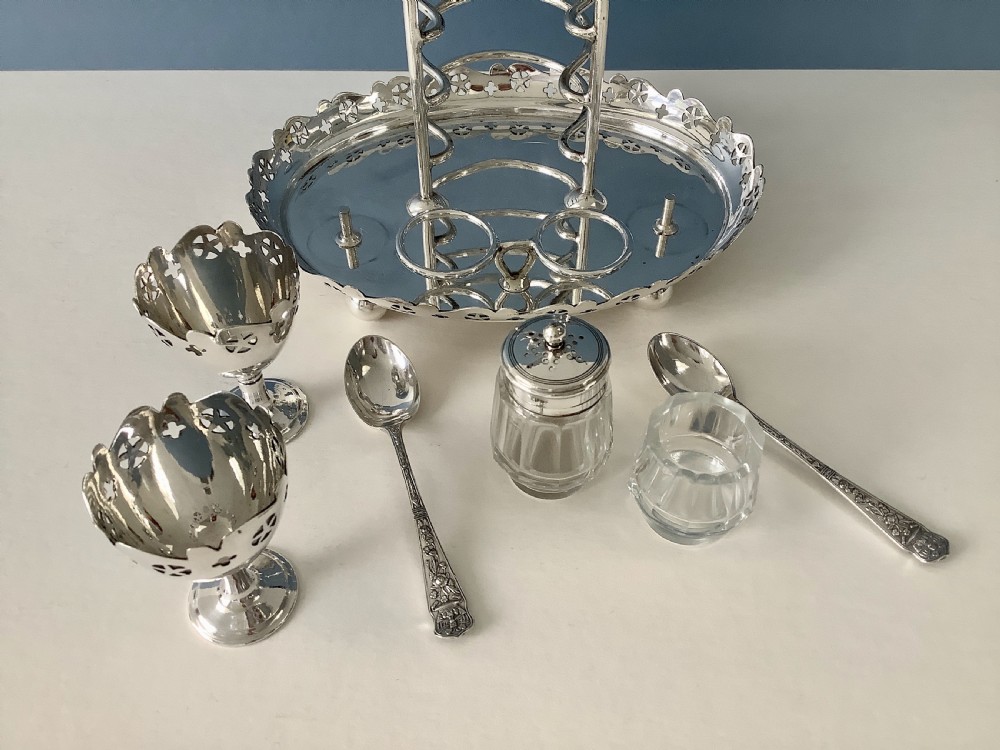 Antique Victorian Silver Egg Cruet View VII