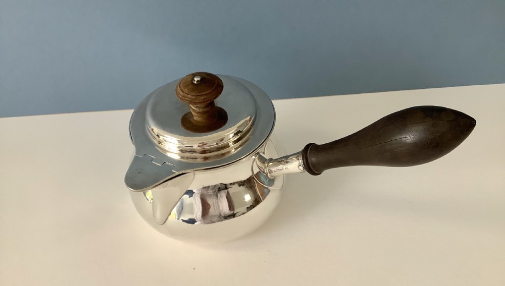 Enormous Antique Georgian Silver Brandy Pan  View II