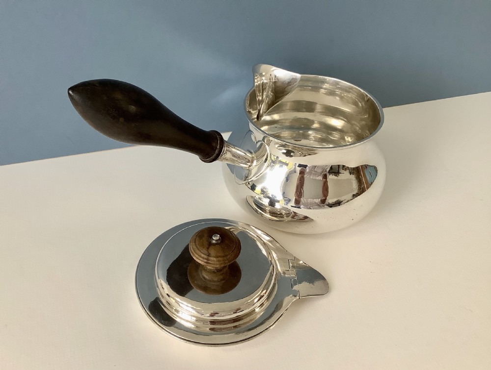Enormous Antique Georgian Silver Brandy Pan 
