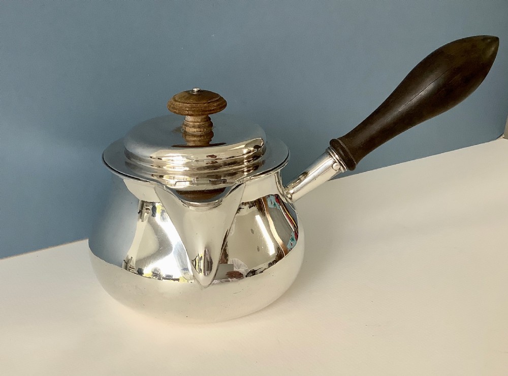 Enormous Antique Georgian Silver Brandy Pan  View III