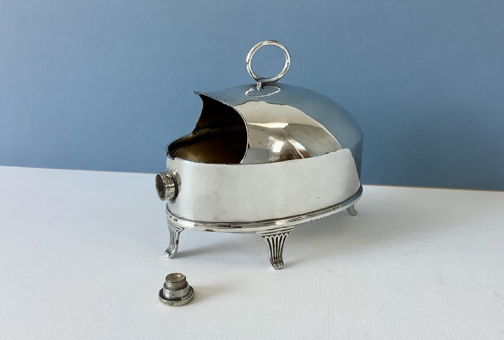 Unusual Antique Silver-Plated Spoon Warmer