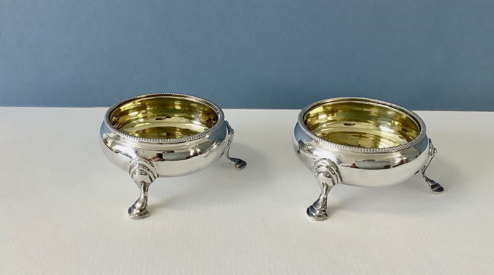 Pair of Hester Bateman Georgian Silver Salts  View V