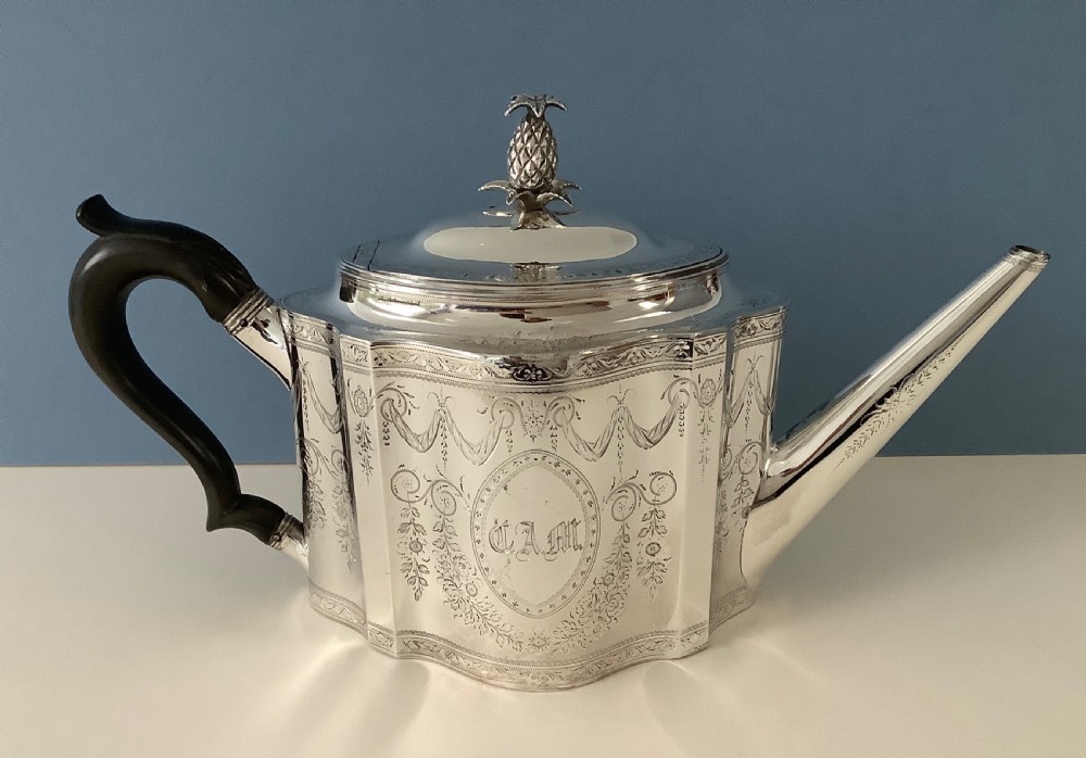 Antique Georgian Silver Teapot - Hester Bateman