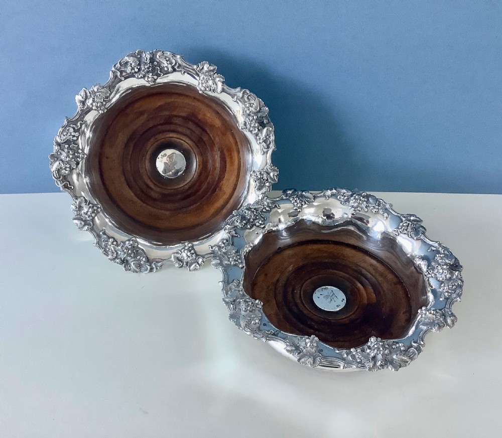 Pair of Regency Silver-Mounted Coasters View IV