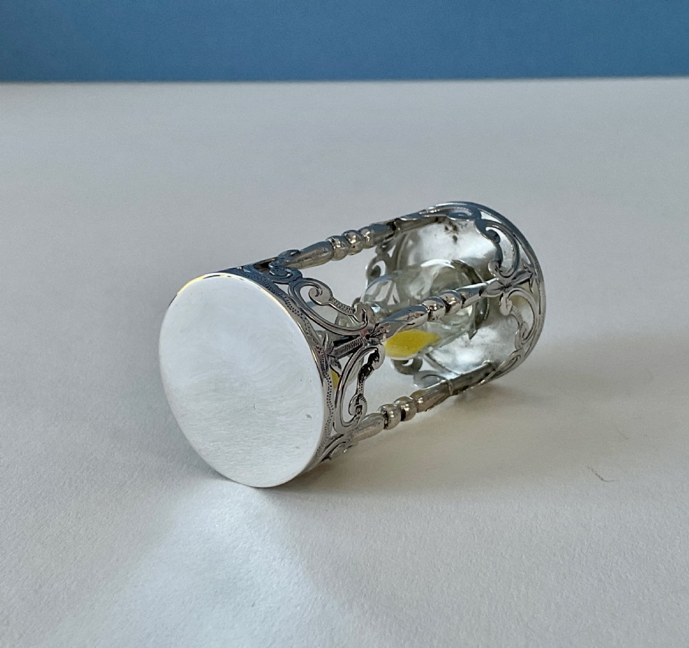 Antique Edwardian Solid Silver Egg Timer View VI
