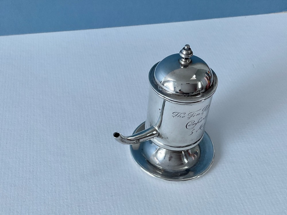 Unusual Antique Silver Table Lighter View V