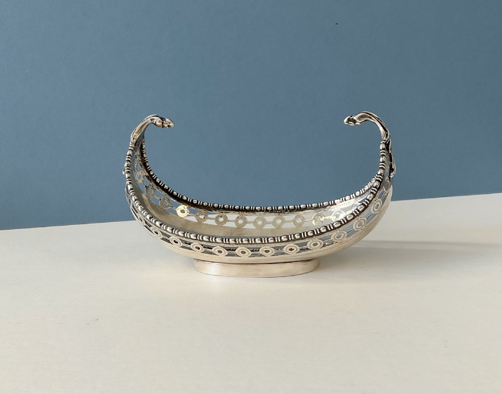 Antique Novelty Solid Silver Sweet Dish View VI