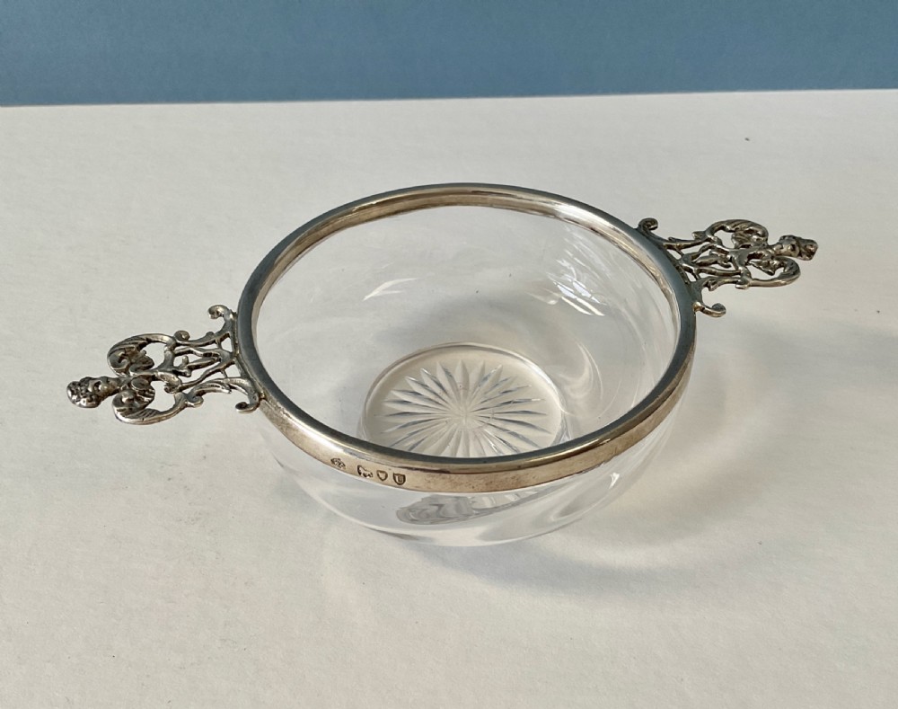 Antique Victorian Silver Topped Quaich/Bowl View IV
