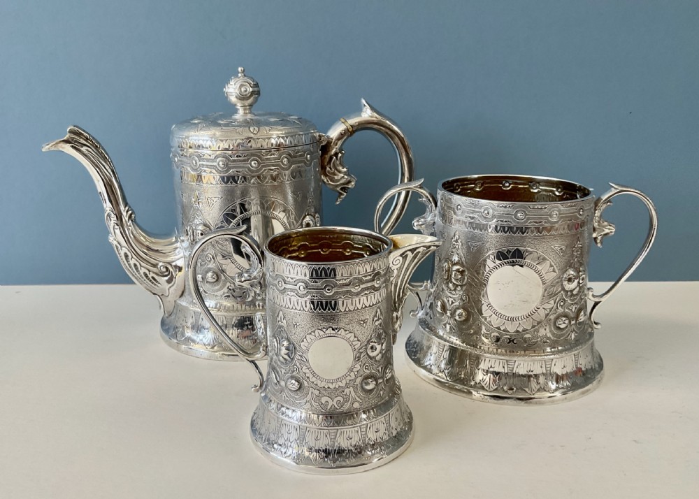Antique Scottish Silver Tea Set
