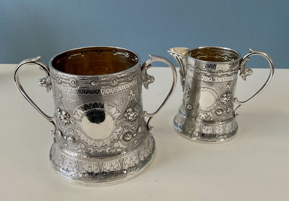 Antique Scottish Silver Tea Set View VIII