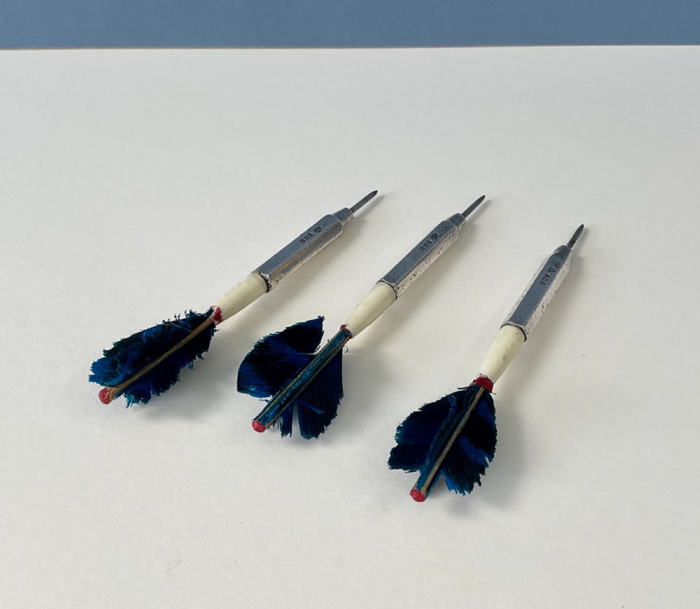 Boxed Set of Antique Solid Silver Darts View IV