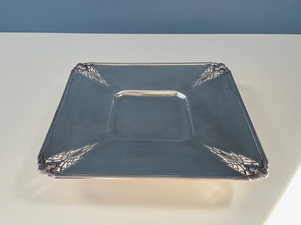 Antique Solid Silver Art Deco Cake Stand View II