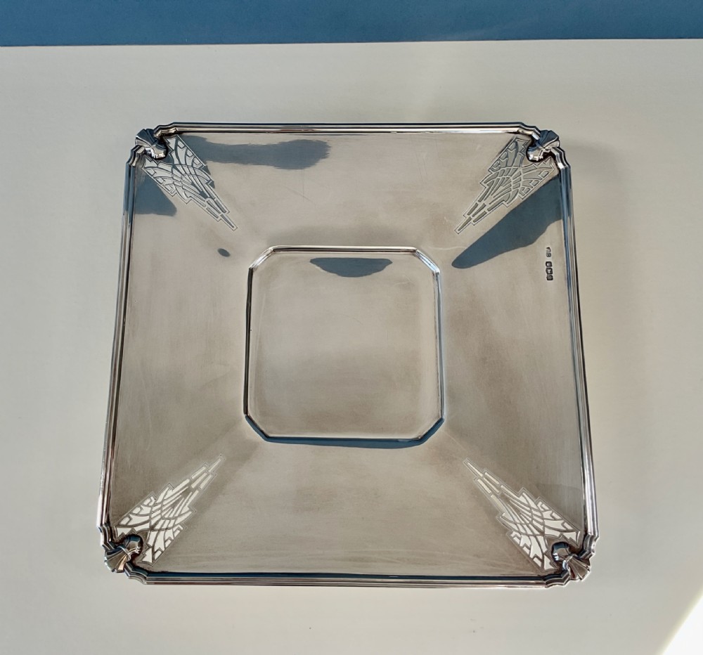 Antique Solid Silver Art Deco Cake Stand View III
