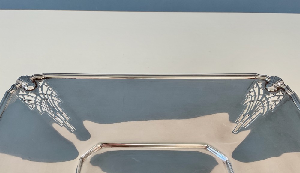 Antique Solid Silver Art Deco Cake Stand View VI