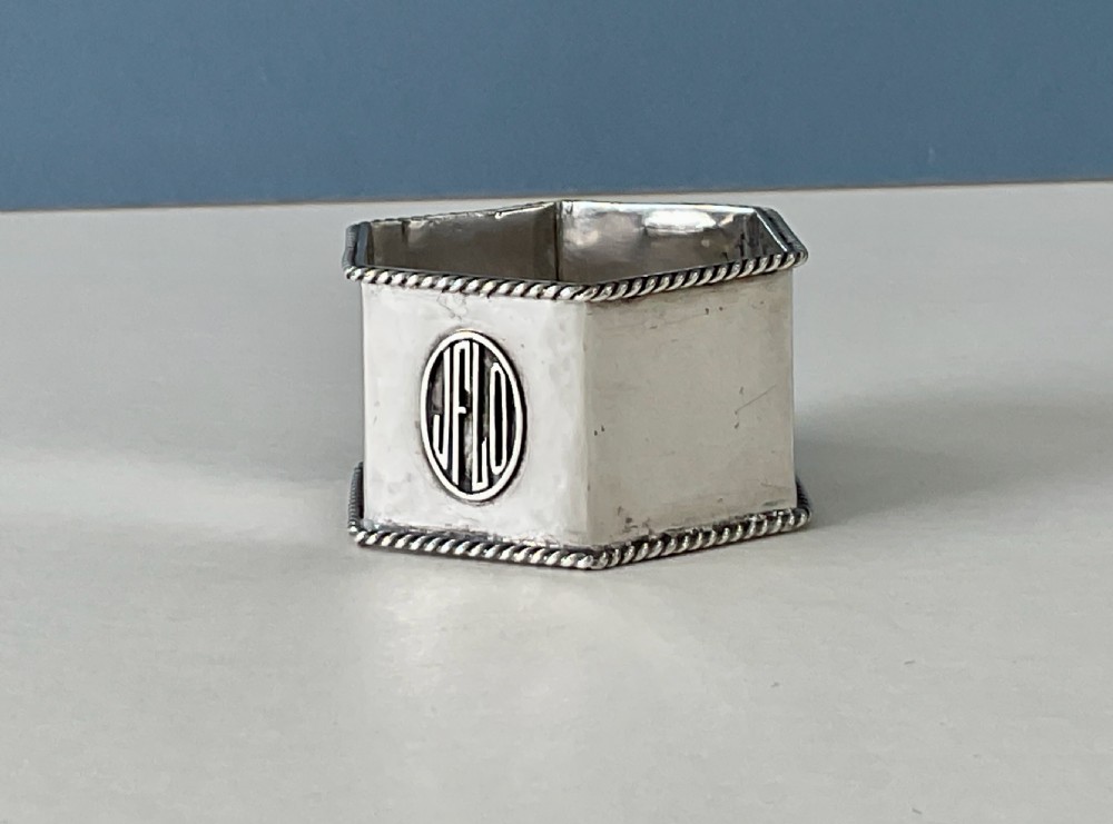 Antique Silver Arts & Crafts Napkin Ring - Sybil Dunlop