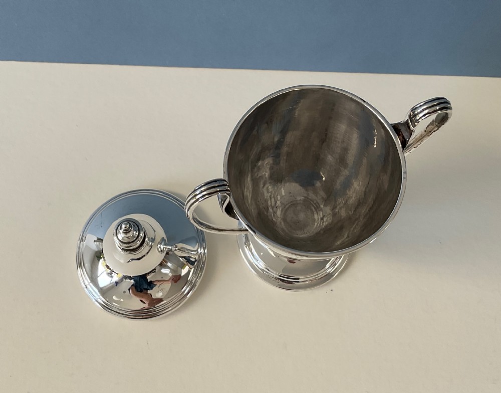Antique Solid Silver Un-engraved Trophy View V