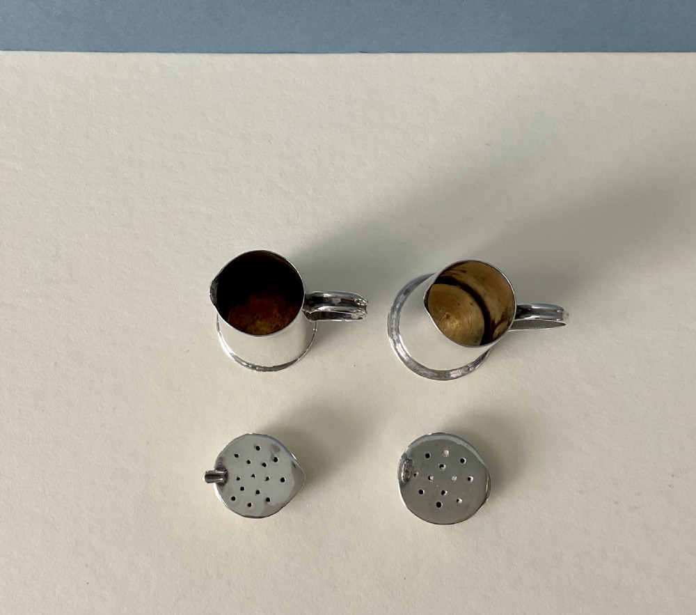 Matched Pair of Antique Silver Novelty Peppers View IV
