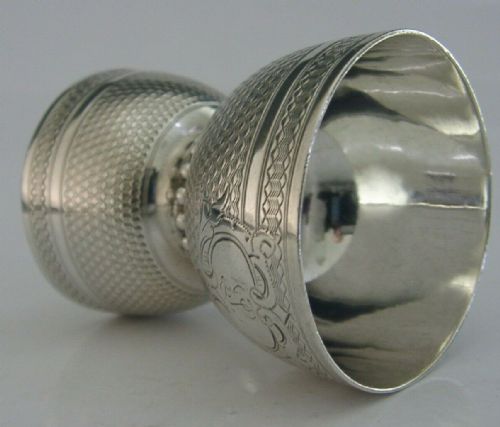 Rare Belgium? 800 Solid Silver Double Egg Cup C1900s Beautiful Antique