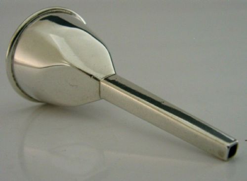 Rare English Solid Sterling Silver Hip Flask Funnel 1898 Chester Antique 2.75ins