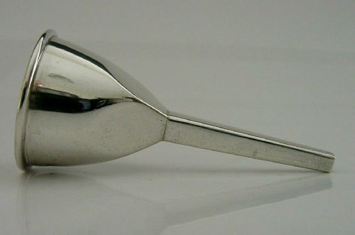 fig 1. RARE ENGLISH SOLID STERLING SILVER HIP FLASK FUNNEL 1898 CHESTER ANTIQUE 2.75ins