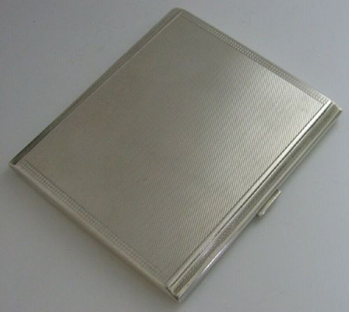 Rare English Solid Sterling Silver Cid Police Cigarette Case 1938 Antique 138g